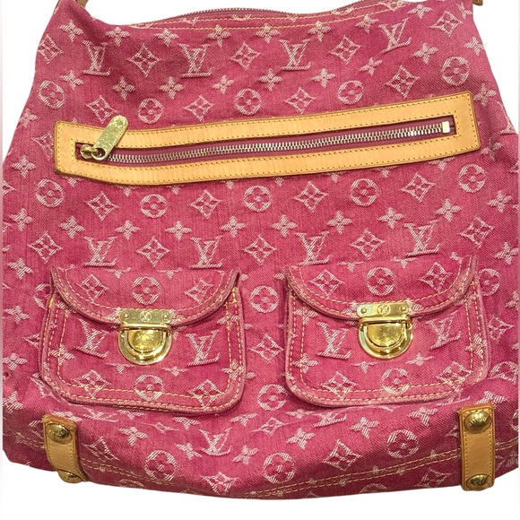 Louis Vuitton Pink Monogram Denim Baggy GM Shoulder Bag - Picture 4 of 11